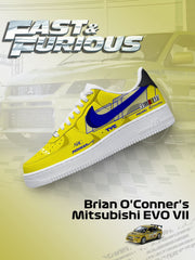 Custom Printed Brian O'Conner's EVO VII Sneakers For Women and Men