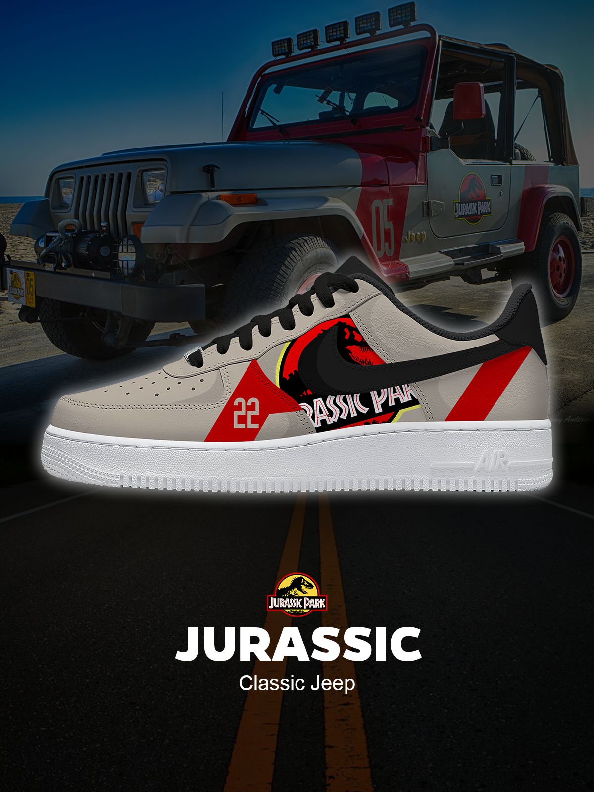 Personalized J Park Classic Jeep Shoes For Women and Men