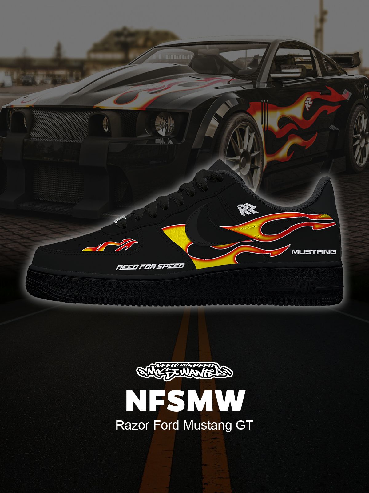 Custom Razor Mustang GT Shoes For Women and Men