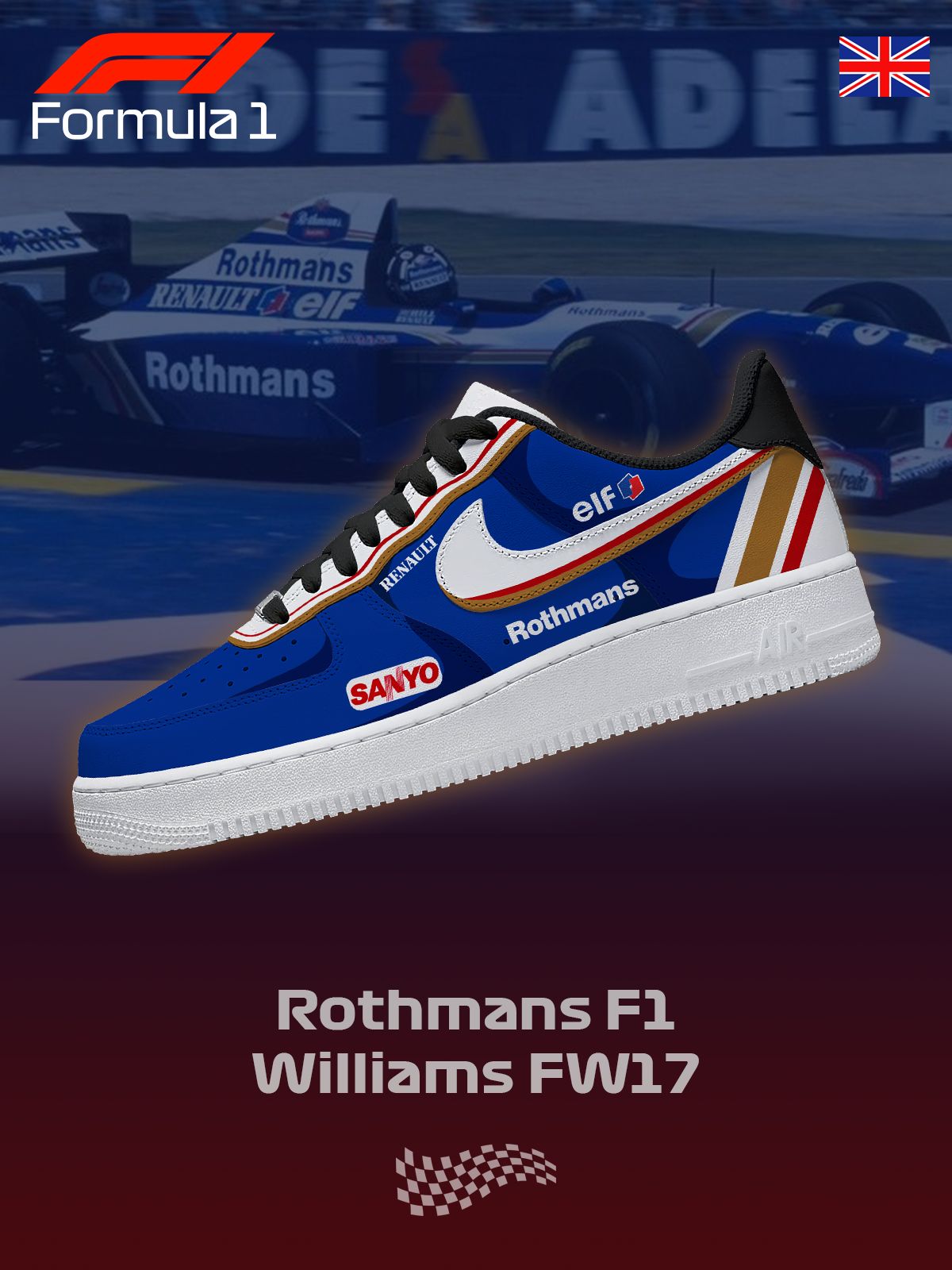 Custom Williams FW17 Sneakers For Women and Men