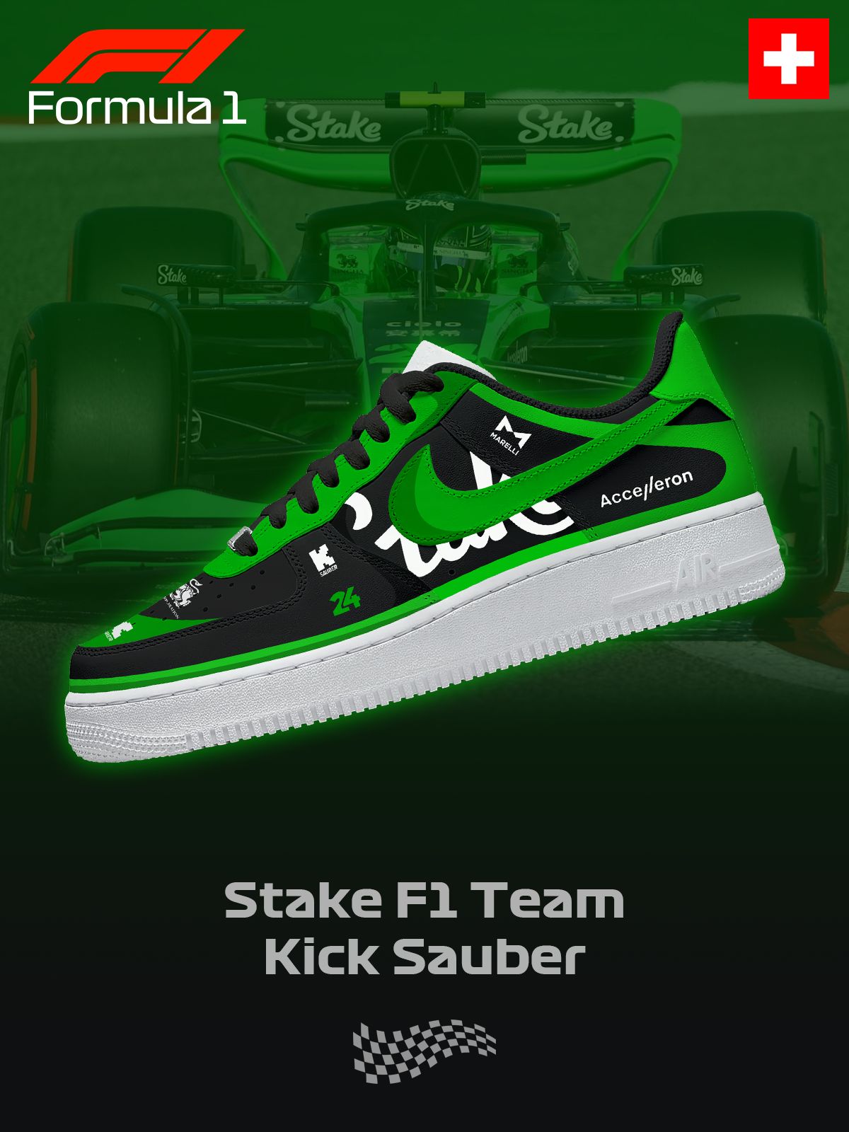 Personalized Sauber F.1 Sneakers For Women and Men