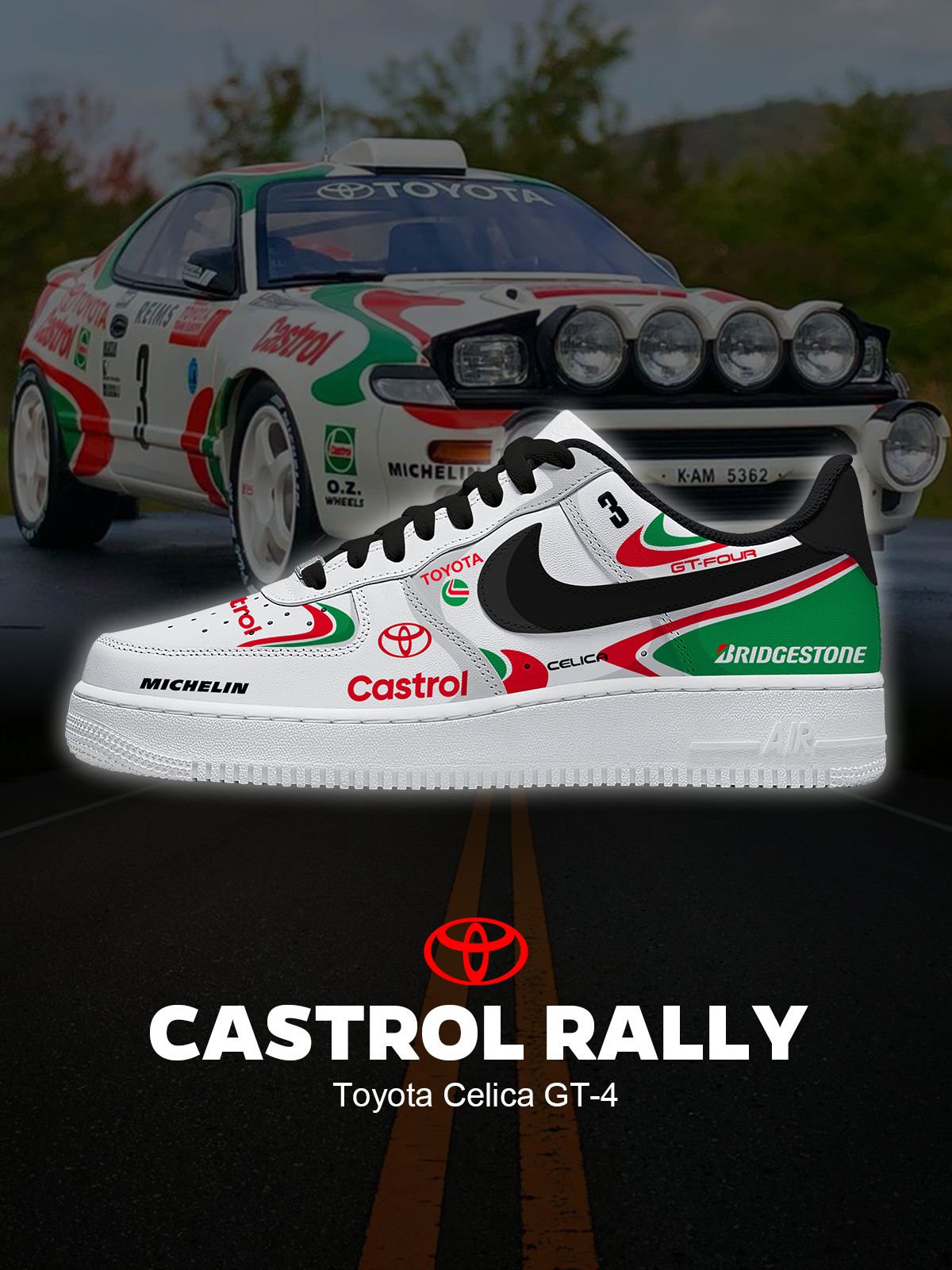 Individuelle Rally Celica GT-4 Schuhe für Damen und Herren